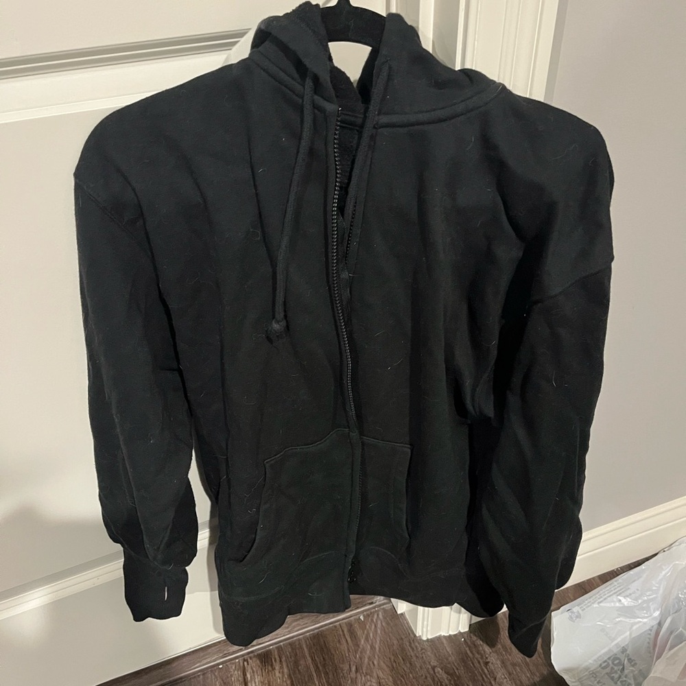 Wild Fable Black Zip Up Sweater